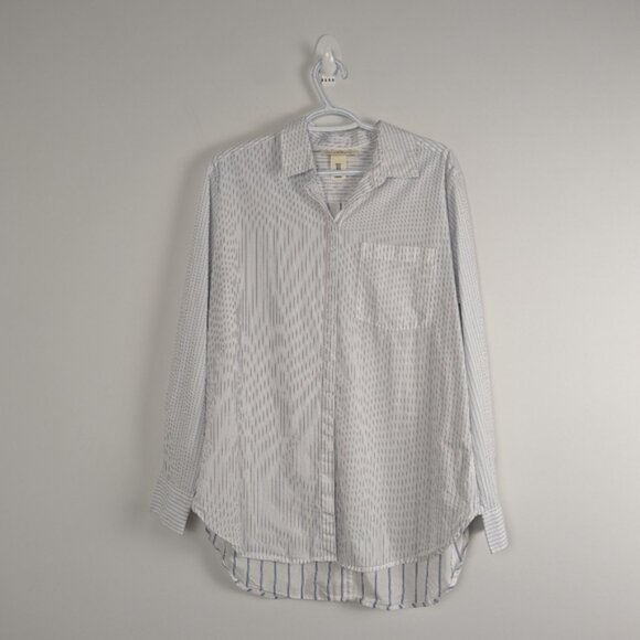 Women's Striped Button-Down Shirt US Size 12 - Picture 1 of 6